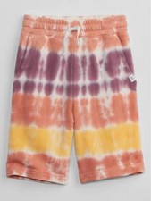 NWT Gap Kids Boys Active Shorts Knit pull-on tie-dye orange yellow u pick size