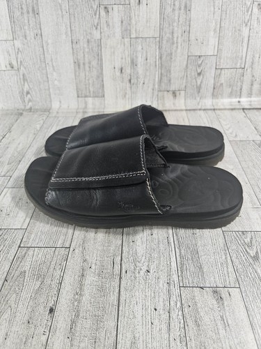 Vintage 90s Dr. Martens Air Wear Leather Slides Sandal Womens Black Y2K Size 8