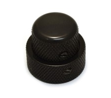 1 Black/Black Stacked Knob for '62 Jazz Bass/CTS Stack Pot MK-0137-003