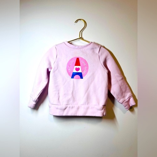 Jacadi Paris Girls Pink Sweatshirt Paris size 3 School Play Party Valentines