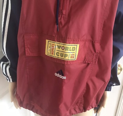 VTG 90s Adidas FIFA World Cup Jacket Blue Red Windbreaker