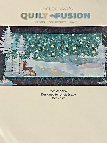 Quiltmuster Onkel Gravy's Quilt Fusion Muster WINTERSPAZIERGANG 27" x 17" - Bild 2 von 3