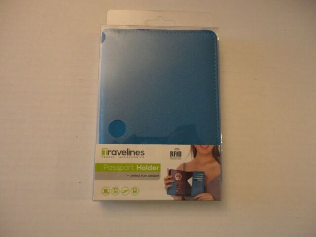 RFID Blue Passport Cover Credit Card Holder Protect Data Theft Travel Accessory