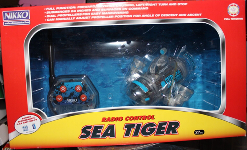 NIKKO RADIO CONTROL SEA TIGER CLEAR RC SUBMARINE SUB 168 2002 NEW IN BOX VINTAGE - Picture 4 of 5