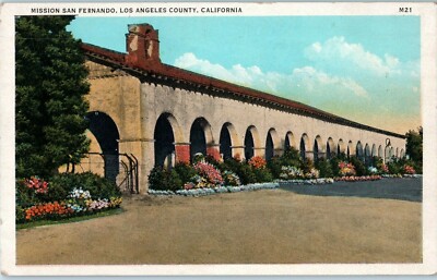 Mission San Fernando Los Angeles California Postkarte M21 Unver-/Frankiert