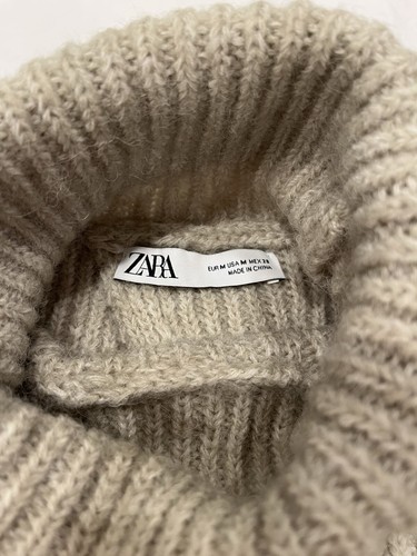 Zara High Neck Open Back Vest In Tan Size Medium - Picture 6 of 8