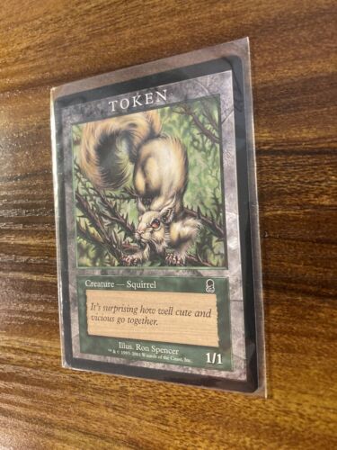 MTG🐿️SQUIRREL TOKEN - Players Reward🐿️Odyssey MINT Rare Creature 2001 UNPLAYED - Picture 4 of 8