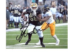 Khalen Saunders Western Illinois signed autographed 8x10 football photo b