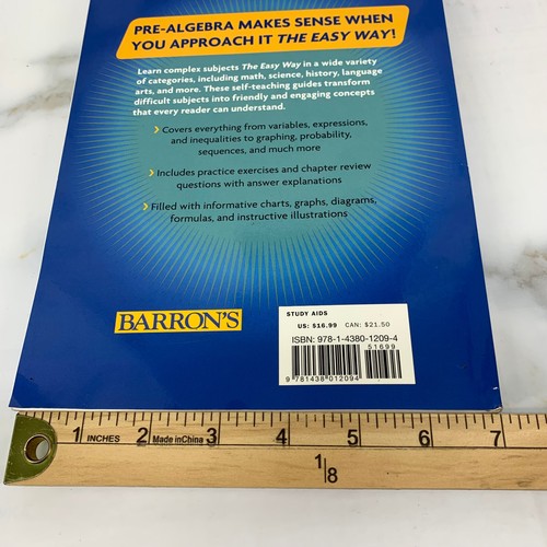 Pre-Algebra: The Easy Way (Barron's Easy Way) by Lorandini, Caryl Paperback Book - Picture 5 of 12