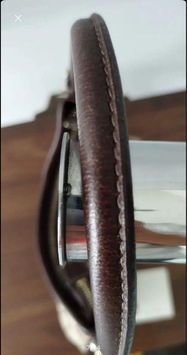 Borsa a tracolla Gucci beige bordo in pelle autentica taglia media - Foto 7 di 24