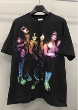 Kiss Black Graphic Alive Worldwide 96 97 Band T Shirt XL