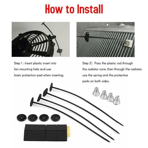 Practical Electric Radiator Fan Mounting Kit for Cars Easy Assembly Black Color - Picture 10 of 12