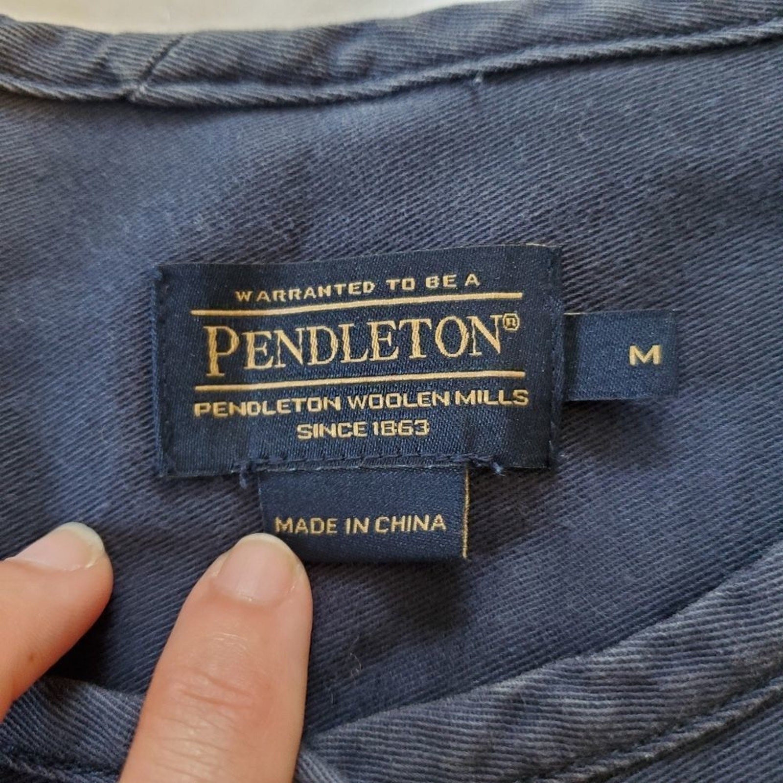 Pendleton medium womens navy button down jacket /… - image 8