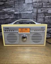 Logik L55DAB10 Portable Digital Radio Wooden DAB/FM Alarm Mains Cable Retro
