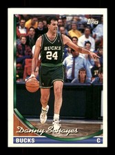 47 Danny Schayes 24 Bucks 1993 Topps Basketball Sports Trading Card