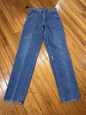 Vintage 1990's Wrangler Bareback Denim Blue Jeans Western Women's 11/12x34