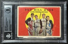 VERN LAW KLINE FRIEND ROY FACE BGS AUTH 1959 TOPPS #428 SIGNED BAS AUTO 851