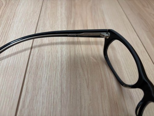 STUSSY Michael Sunglasses With Flame Black & Lens Clear 90s Vintage w/ case - Picture 12 of 13