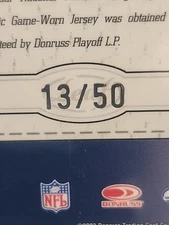 2003 LEAF LIMITED TEAM TRADEMARKS AUTO #LT-27 KURT WARNER 13/50 1/1 REAL CLEAN