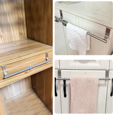 Over The Door Towel Rack for Bathroom Kitchen, 14 Inch Brushed Stainless Stee...