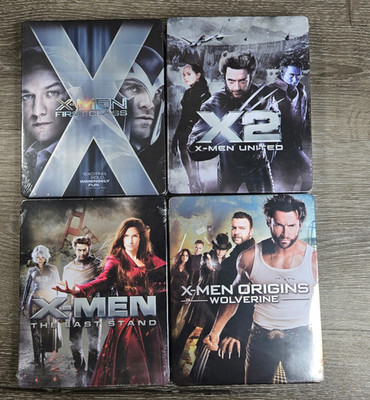 X-Men Steelbook Lot of 4 Blu-ray Movies First Class Origins Wolverine X2