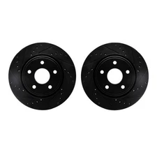 Dynamic Friction Company 8002-42014 Brake Rotors   Drilled & Slotted   Black