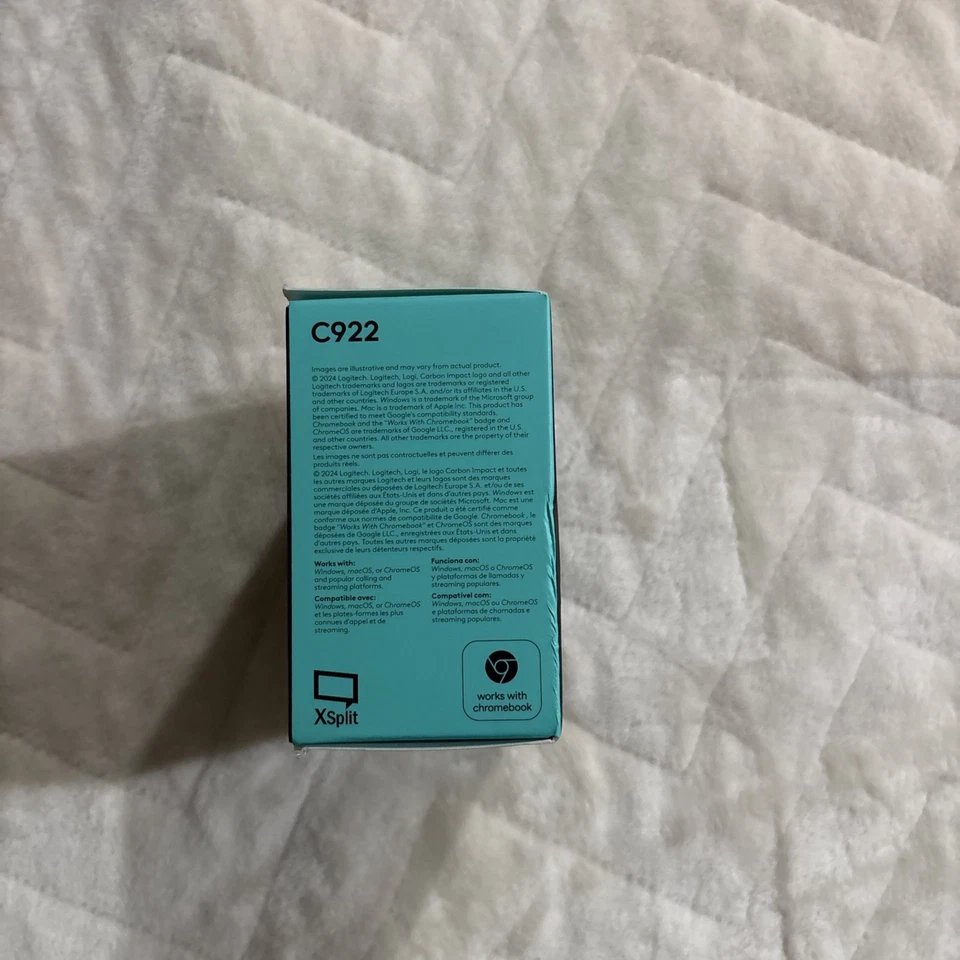 Logitech C922 1080p Pro Stream HD Webcam Black  960-001376 30 fps NEW SEALED - Image 4 of 4