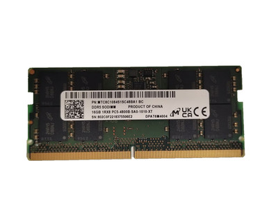 Micron SO-DIMM RAM 16GB, DDR5-4800, CL40, 1RX8 (Notebook Arbeitsspeicher)