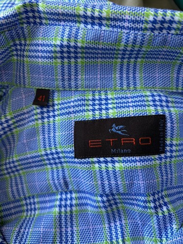 etro camicia shirt man uomo taglia size 41 - Picture 3 of 3