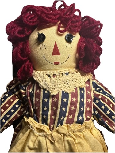 Raggedy Ann 20” Doll Springford Gifts Country Folk. Star Dress - Picture 2 of 12