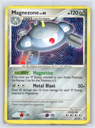Magnezone 8/130 Holo Rare Diamond & Pearl Pokemon Moderately Played