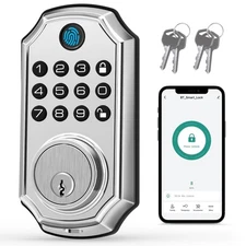 Keyless Entry Door Lock, Smart Lock for Front Door, Keypad Fingerprint Doorlo...