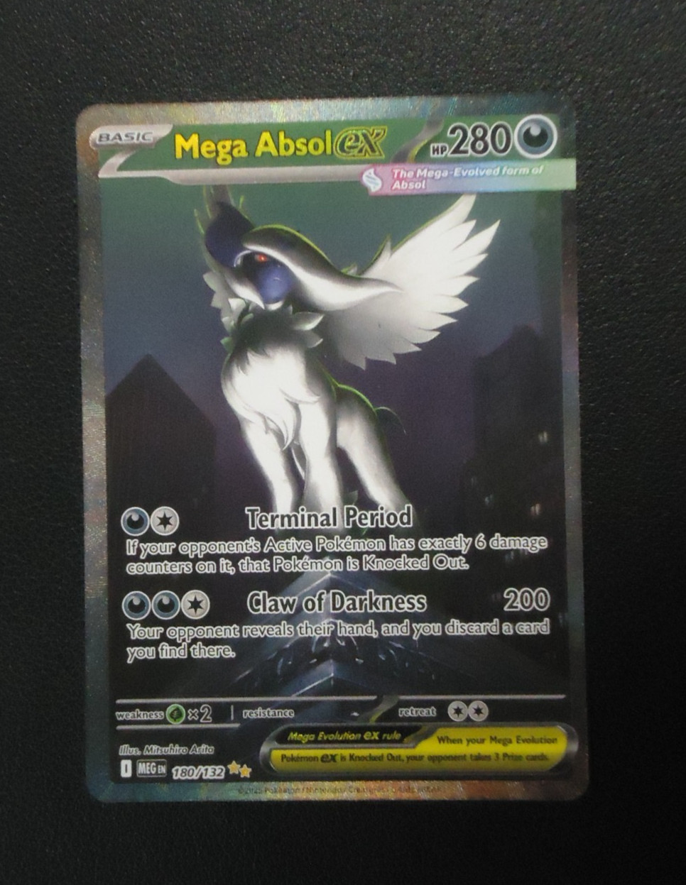 2025 POKEMON Mega Absol EX 180/132 Mega Evolutions Special Illustration Rare