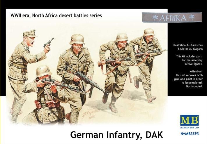 Master Box Mb3593 - 1/35 German (Wwii) Infantry, Dak Wwii, North Africa - New