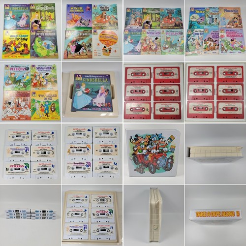VTG Walt Disney Storyteller See Hear Read-Along Book & Cassette Tape + Case Lot