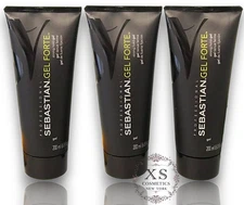 3 PACK Sebastian Gel Forte Strong-Hold Gel 6.8oz / 200ml (lot of 3)