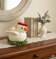Crochet Chicken, Handmade Vintage