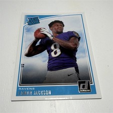 2018 Panini Donruss Rated Rookie Lamar Jackson #317 Baltimore Ravens NFL Card. rookie card picture