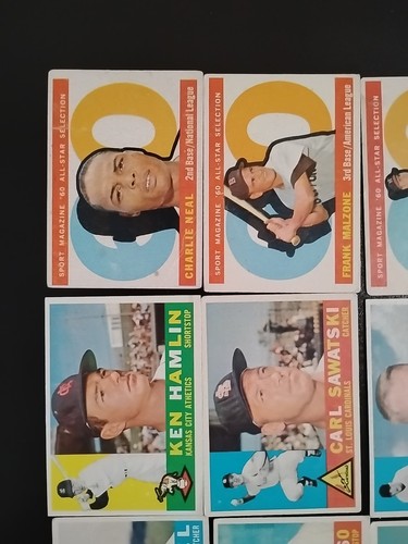 1960 Topps Baseball Cards - 16 Scarce High Numbers - W/ Camilo Pascual and More - Picture 5 of 10