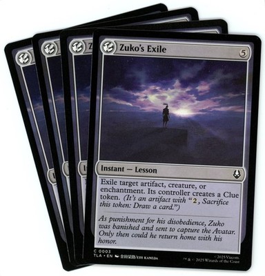 x4 Zuko's Exile - 0003  - Avatar: The Last Airbender TLA - MTG - NM/M