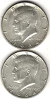 1964 P & D Kennedy Half Dollars in BU condition ~ 90% SILVER (2 COINS) stk 13