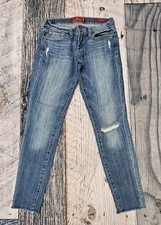 Lucky Brand Charlie Skinny Distressed Denim Jean Raw Hem Women's Size 0/25