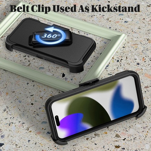 Coque pour iPhone 15 Pro Max/15 Coque Téléphone Antichoc Adaptée Defender + Vitre Ecran - Photo 51 sur 55