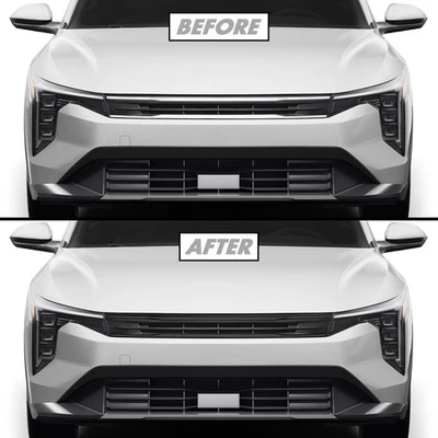 Chrome Delete Blackout Vinyl for 2025+ Kia K4 Grill Trim - Image 1 of 4