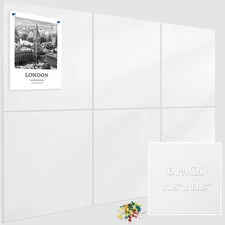 Large Cork Board for Wall 6 Pack, Bulletin Board 36" X 24", Felt Board Wall Tile