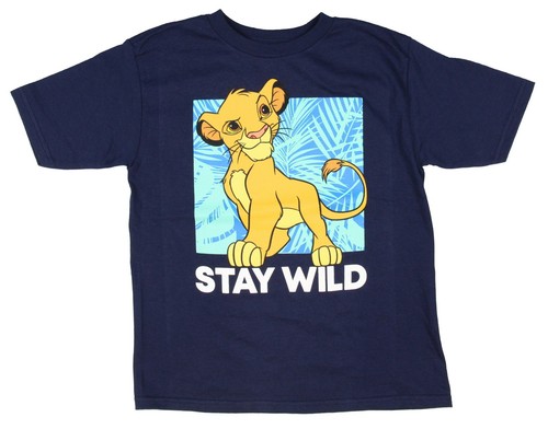 Disney Boys' Lion King Shirt Stay Wild Young Simba T-Shirt (2XL)