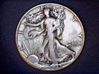 1945-D  Liberty Walking Half,  Circulated Ave, .3617 Oz Silver (US-8845)