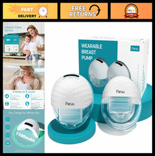 Hands-Free Wearable Breast Pump, Strong Suction 338mmHg, Low Noise, 4 Modes, Por