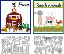 Farm Animal Cutting Dies Card Making Die Stencil Metal Card Die Cuts Scrapbookin