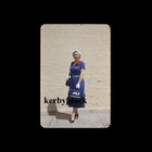 2 Vintage 1950s Kodachrome Photo Slides Woman in Blue Dress Pan Am Bag Girl PAA — photo 1